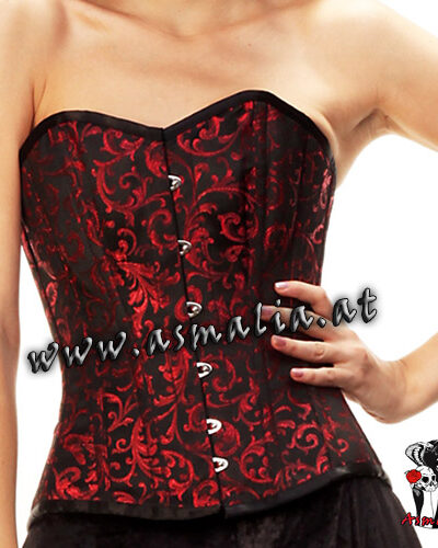 Rotes Brokat Vollbrust Korsett Asmalia Gothic Shop