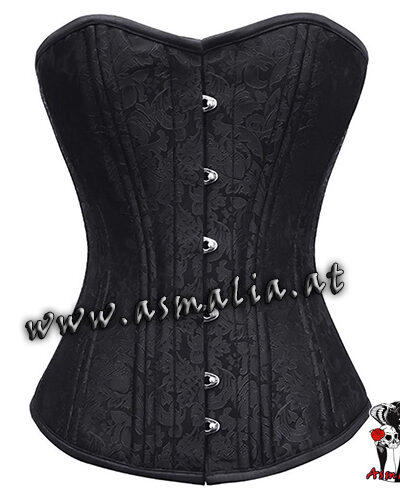 Schwarzes Brokat Vollbrust Trainings Korsett Asmalia Gothic Shop