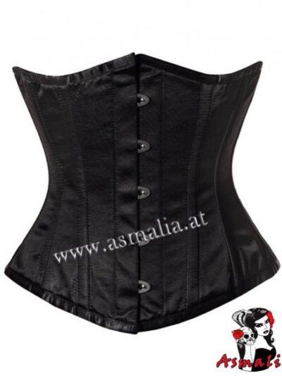 schwarz Satin Unterbrust Korsett