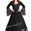 850 - Black lace and satin gothic skirt by Sinister