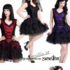875 - Velvet and satin gothic mini dress by Sinister