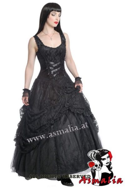 914 - Black gothic lace weddingdress by Sinister