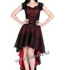 Vokuhila Samtkleid rot von Sinister im Gothic Shop Asmalia