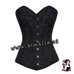 Langes Schwarzes Brokat Vollbrust Korsett Asmalia Gothic Shop