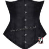 Unterbrust Korsett schwarz Satin lang im Gothic Shop Asmalia Wien