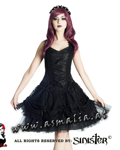 Sinister Samt Minikleid schwarz 964 im Gothic Shop Asmalia