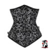 Silber Brokat Langes Unterbrust Trainings Korsett Asmalia Gothic Shop 1