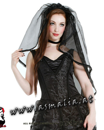 langer Organza Schleier H008 von Sinister im Gothic Shop Asmalia