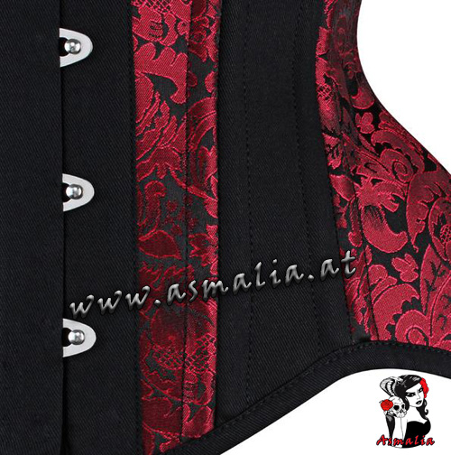 Damencorsett Schwarz - Curvy Bustier Mit Push-Up Für Party & Karneval