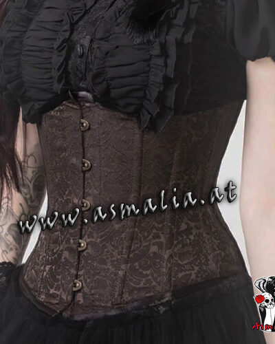 Braun Brokat Unterbrust Korsett Asmalia Gothic Shop