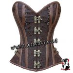 Steampunk Vollbrust Korsett braun