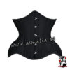 schwarz Satin Curvy Unterbrust Korsett Asmalia Gothic Shop