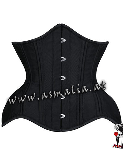 schwarz Satin Curvy Unterbrust Korsett Asmalia Gothic Shop