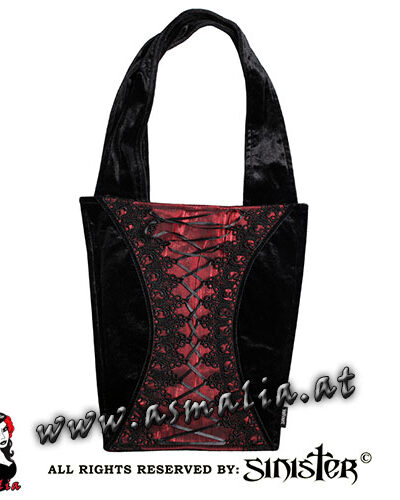 Samttasche rot B072 von Sinister im Asmalia Gothic Shop