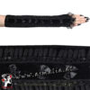 Samtarmstulpen mit Schleifen G020 - Velvet gothic gloves by Sinister im Gothic Shop Asmalia