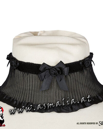 Samtchoker mit Rosen und Taft C199 von Sinister im Gothic Shop Asmalia