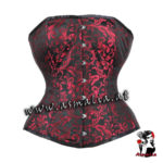 Rot Brokat Longline Vollbrust Korsett im Gothic Shop Asmalia Wien