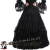 890 - Black satin and lace gothic victorian skirt by Sinister Bodenlanger Rock im Gothic Shop Asmalia