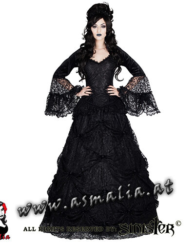 978 - Black Lace medieval gothic skirt by Sinister bodenlanger Rock im Gothic Shop Asmalia