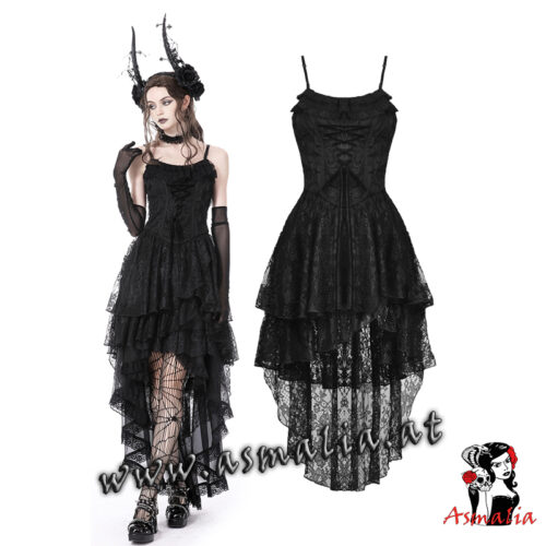 High-Low Kleid mit Rüschen von Dark in Love DW765 im Gothic Shop Asmalia Wien