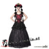 Kleid bodenlang mit Diamantausschnitt rot 1085 von Sinister im Gothic Shop Asmalia Wien