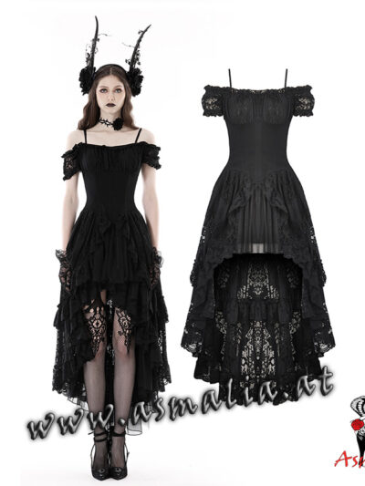 Kleid mit Schwalbenschwanzspitze DW798 von Dark in Love im Gothic Shop Asmalia Wien