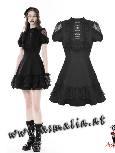Kurzes Rüschen Kleid DW870 von Dark in Love im Gothic Shop Asmalia Wien