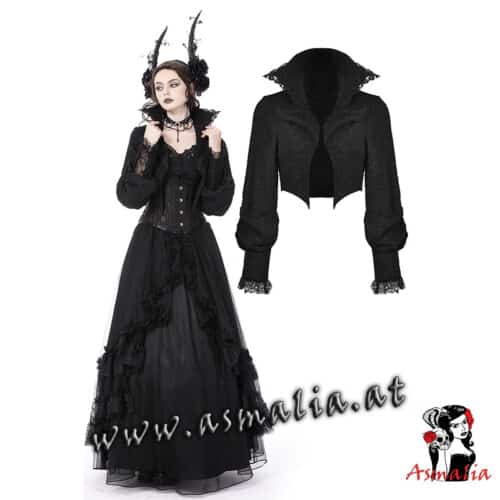 Kurzjacke mit Stickerei JW235 von Dark in Love im Gothic Shop Asmalia Wien