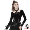 Langarm Top mit Netz TW456 von Dark in Love im Gothic Shop Asmalia Wien Bewegung