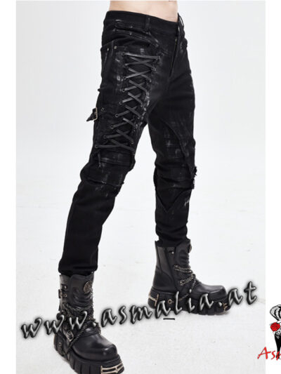 Mecha Hose mit Schnürung PT112 von Devil Fashion im Gothic Shop Asmalia Wien Seite