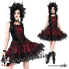 Minikleid mit rotem Satin 1023 von Sinister im Gothic Shop Asmalia Wien