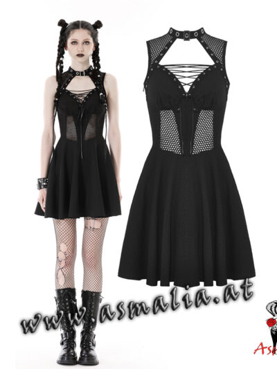 Punk Kleid mit Netz von Dark in Love DW829 im Gothic Shop Asmalia Wien