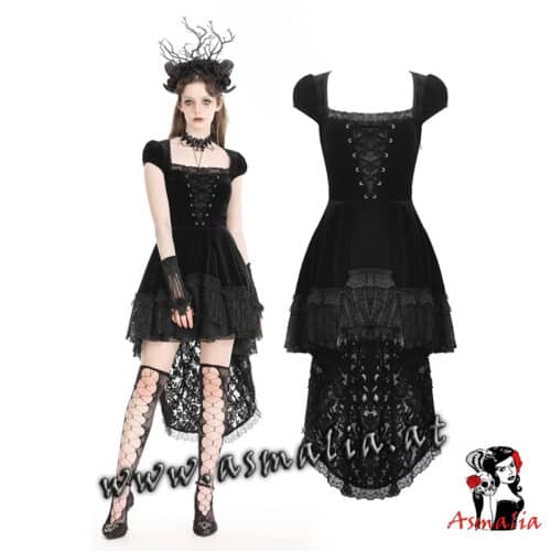 Samtkleid mit Schwalbenschwanz DW959 von Dark in Love im Gothic Shop Asmalia Wien