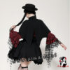 Vamp Cape schwarz-rot BW143 von Dark in Love im Gothic Shop Asmalia Wien Rückenansicht