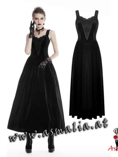 bodenlanges Trägerkleid von Dark in Love DW322 im Gothic Shop Asmalia Wien